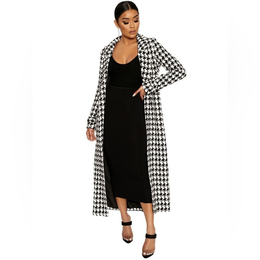 Naked Wardrobe The Classic Houndstooth Coat
